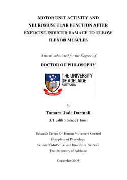motor unit activity and neuromuscular function after exercise
