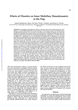 Effects of Diuretics on Inner Medullary Hemodynamics in the Dog