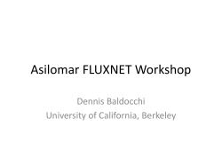 FLUXNET Workshop - University of California, Berkeley