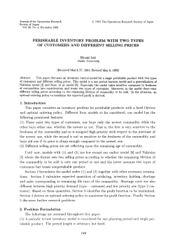 perishable inventory problem with two types of customers and