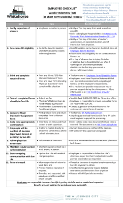 employee checklist - City of Whitehorse