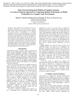 Steps Towards Integrated Models of Cognitive Systems: A Levels