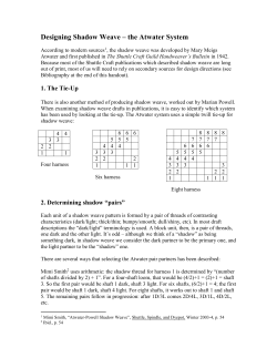 Designing Shadow Weave &ndash; the Atwater System