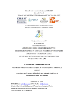 titre de la communication