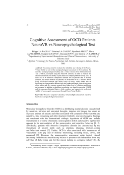 Cognitive Assessment of OCD Patients: NeuroVR vs