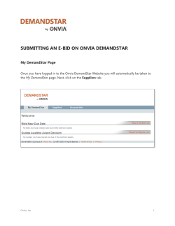 SUBMITTING AN E-BID ON ONVIA DEMANDSTAR