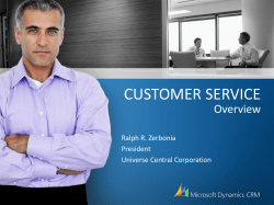 Customer Service - Universe Central Corporation