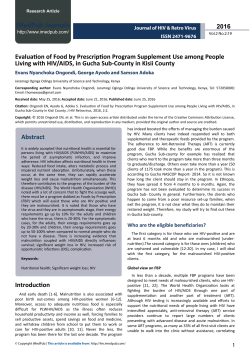 Evaluation of Food by Prescription Program Supplement Use among