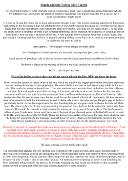 Simple and Safe Varroa Mite Control