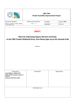 DRAFT Plans for Improving Vapour Barriers and Seals in