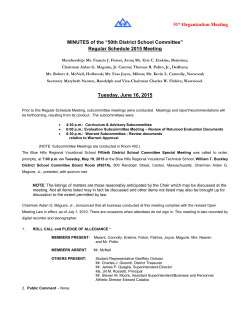 DSC.MINUTES.6.16.15.Reorganization.51st District School Committee