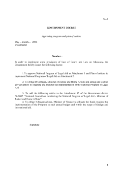 Draft - Legal Aid Reformers` Network