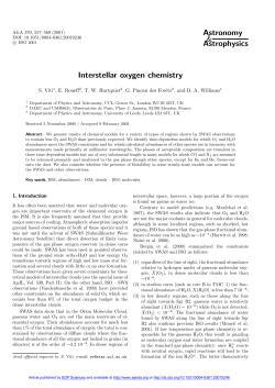 Interstellar oxygen chemistry