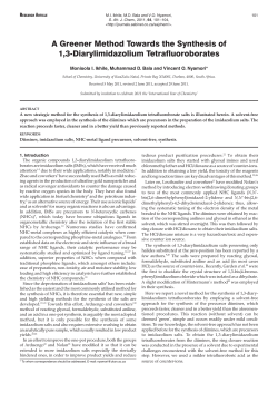 A Greener Method Towards the Synthesis of 1,3