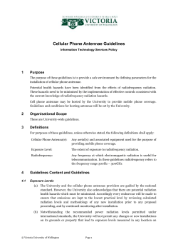 Cellular Phone Antennae Guidelines