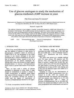 Use of glucose analogues to study the mechanism