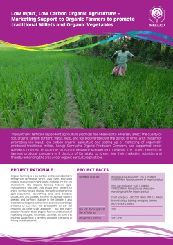 Low Input, Low Carbon Organic Agriculture &ndash; Marketing