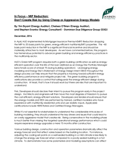 Don`t Create Risk by Using Cheap or Aggressive Energy Models