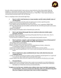 How to really, truly function as a team member and the indescribable