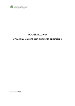 Company Values and Business Principles