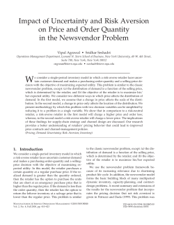 Impact of Uncertainty and Risk Aversion on Price