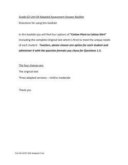 Cotton Plant to Cotton Shirt - The Syracuse City School District