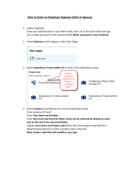 How to enter an expense claim M5
