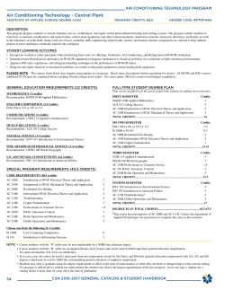 Air Conditioning Technology - Central Plant