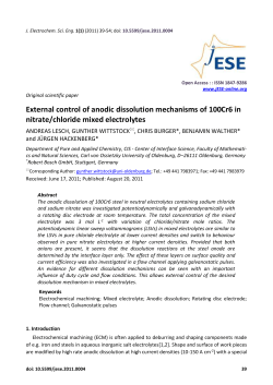 External control of anodic dissolution mechanisms of 100Cr6 in