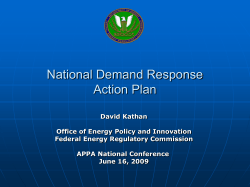 National Action Plan on Demand Response
