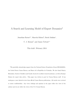A Search and Learning Model of Export Dynamics