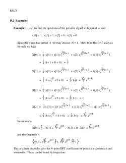 EECS D.2 Examples Example 1: Let us find the spectrum of the