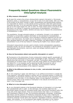 FAQ Fluorometric Chlorophyll Analysis