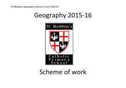 St Modwen`s Geography scheme of work 2015