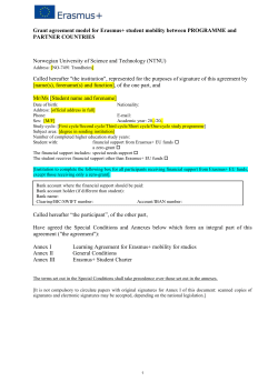 GfNA-II-B-Erasmus+ Grant agreement for Studies - Innsida