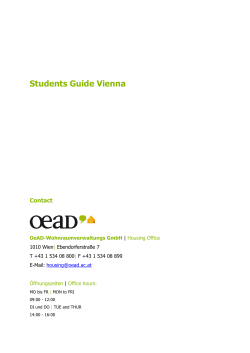 Student Guide Vienna