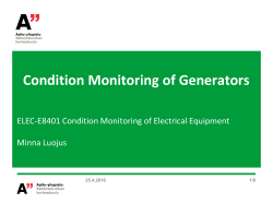 Condition Monitoring of Generators