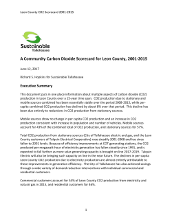 Leon County CO2 Scorecard
