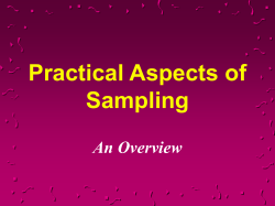 Practical Aspects of Sampling