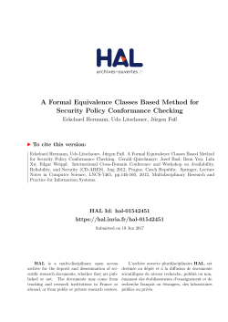 A Formal Equivalence Classes Based Method for - HAL
