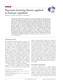 Bayesian learning theory applied to human cognition