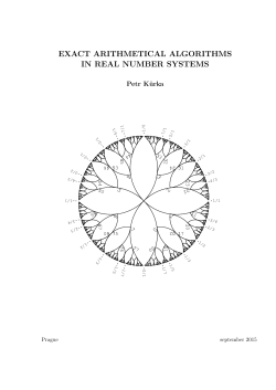 EXACT ARITHMETICAL ALGORITHMS IN REAL NUMBER SYSTEMS