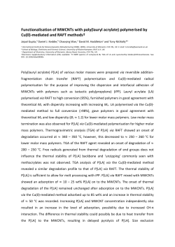 Functionalisation of MWCNTs with poly(lauryl acrylate) polymerised