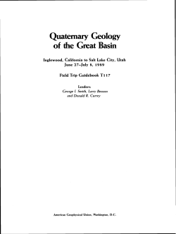 Quaternary Geology of the Great Basin