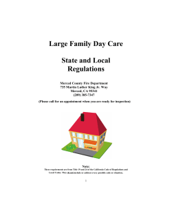 Large Family Day Care State and Local Regulations