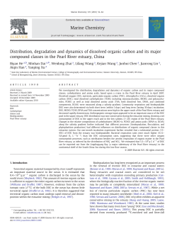 Distribution, degradation and dynamics of dissolved organic carbon