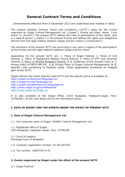 General Contract Terms and Conditions