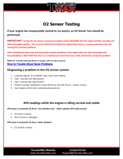 O2 Sensor Testing