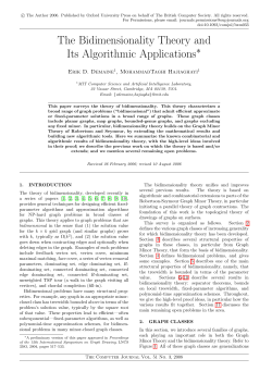 The Bidimensionality Theory and Its Algorithmic