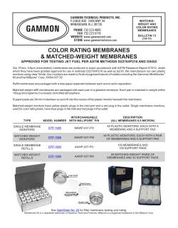 Membrane monitors - Gammon Technical Products